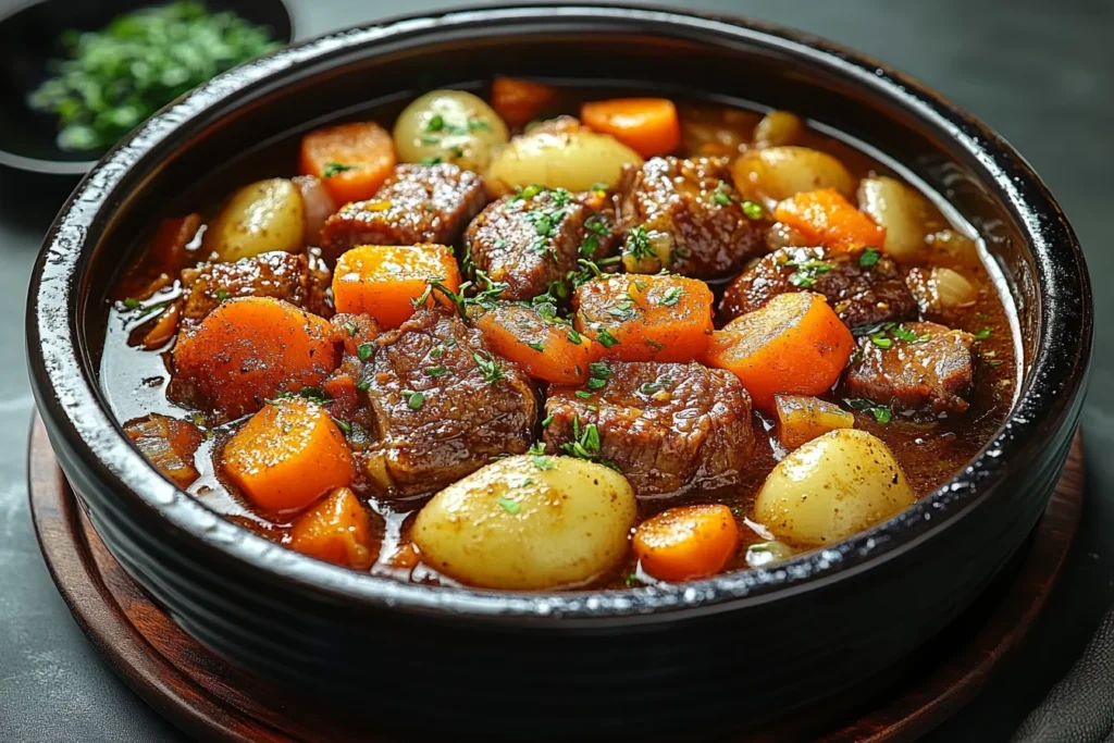 Slow cooker with boneless short ribs