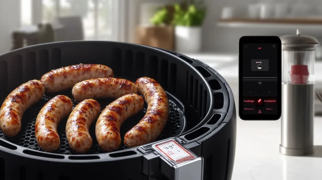 Step-by-step guide for cooking chicken sausages in an air fryer