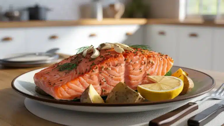 Coho Salmon Recipe: A Complete Guide to Cooking and Enjoying 9 Baked Coho salmon with garlic, dill, and roasted potatoes.