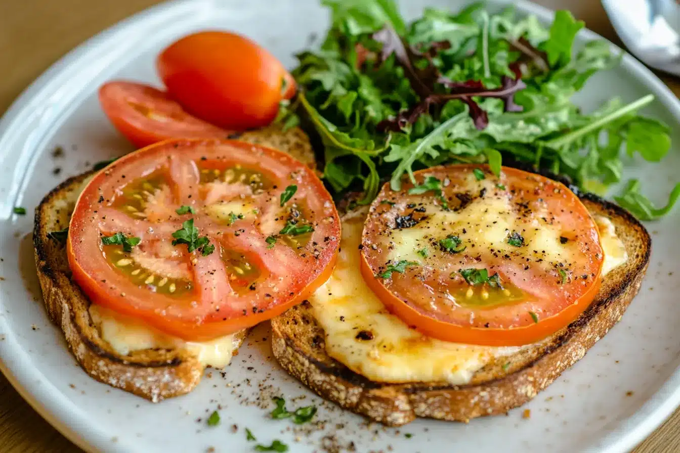 How Many Calories Are in 2 Slices of Toast with Cheese? 6 Healthy whole wheat toast with low-fat cheese and tomatoes.