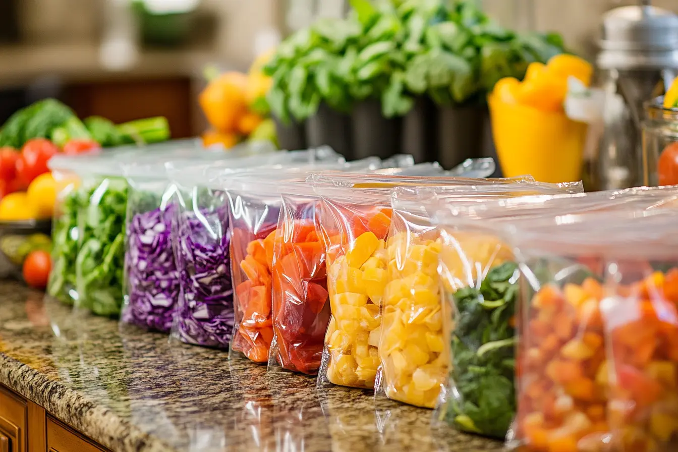 Are Taylor Salads Healthy? A Comprehensive Guide 6 Assorted Taylor Farms salad bags on a kitchen counter