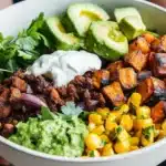 Sweet Potato Taco Bowl 7 Sweet Potato Taco Bowl with colorful toppings