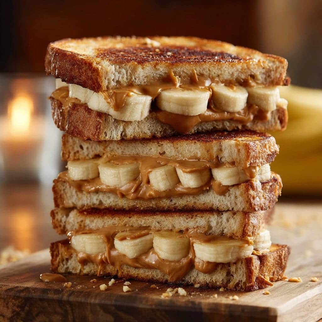 Grilled Peanut Butter Banana Sandwiches 5 Grilled Peanut Butter Banana Sandwiches