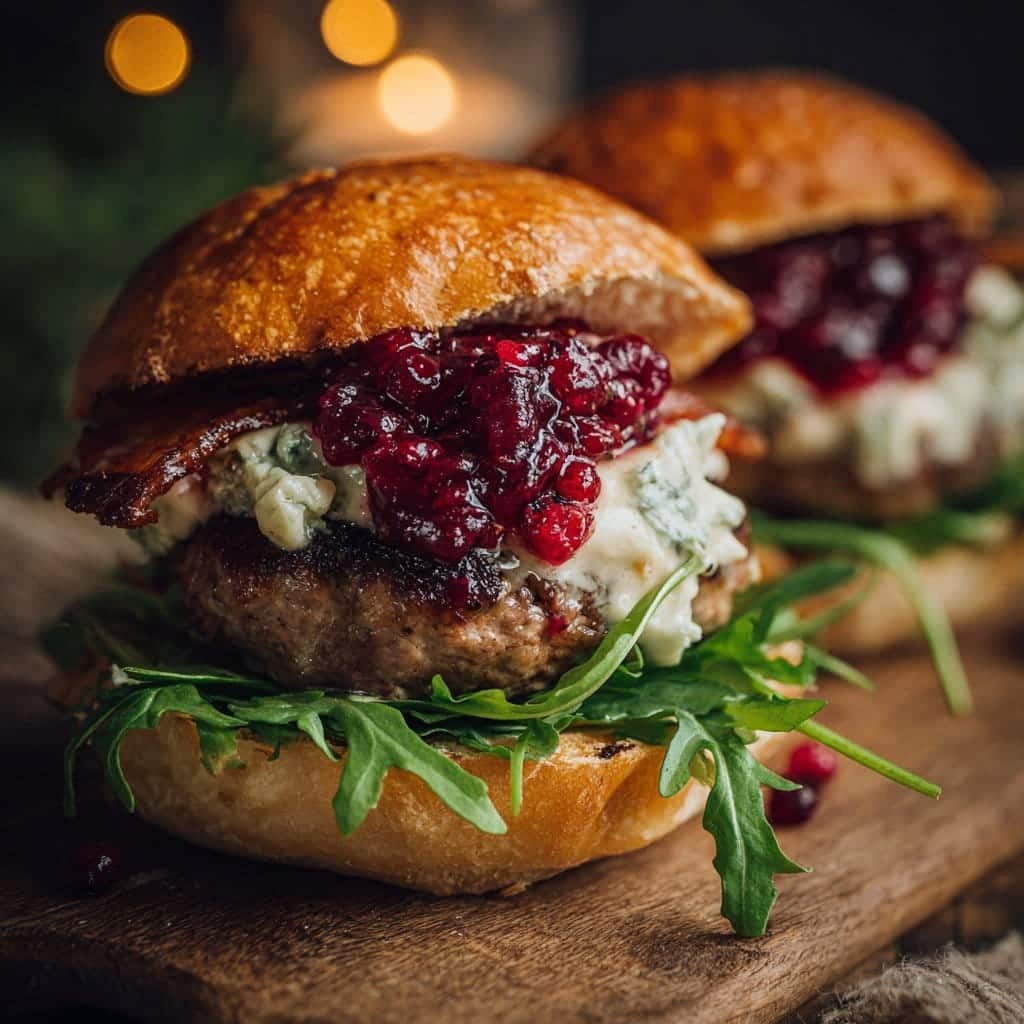 Nordic-Style Berry Mayo Burgers with Arugula