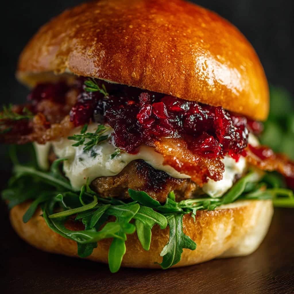 Nordic-Style Berry Mayo Burgers with Arugula
