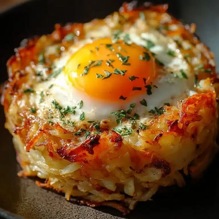 Baked Eggs Napoleon 10 Plate of Baked Eggs Napoleon served with herbs and spices.