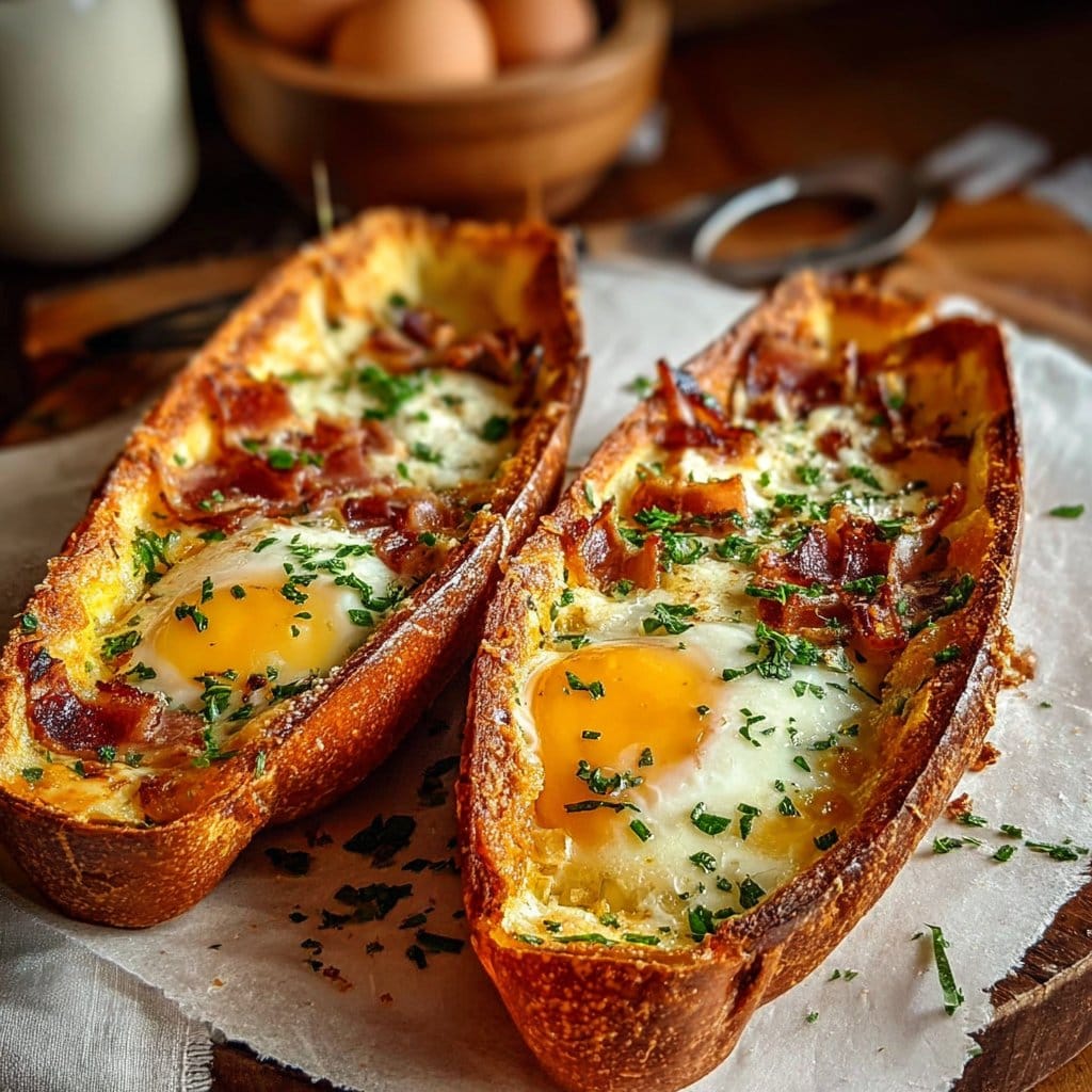 Baked Egg Boats Recipe 6