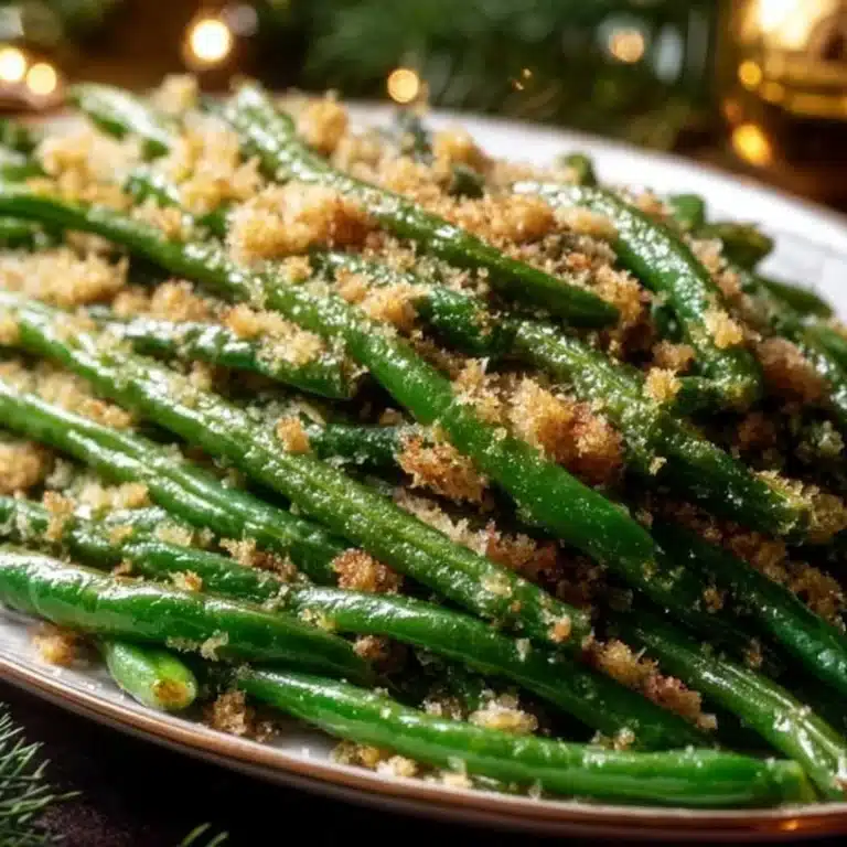 Roasted Parmesan Green Beans 9 Roasted Parmesan Green Beans garnished and ready to serve
