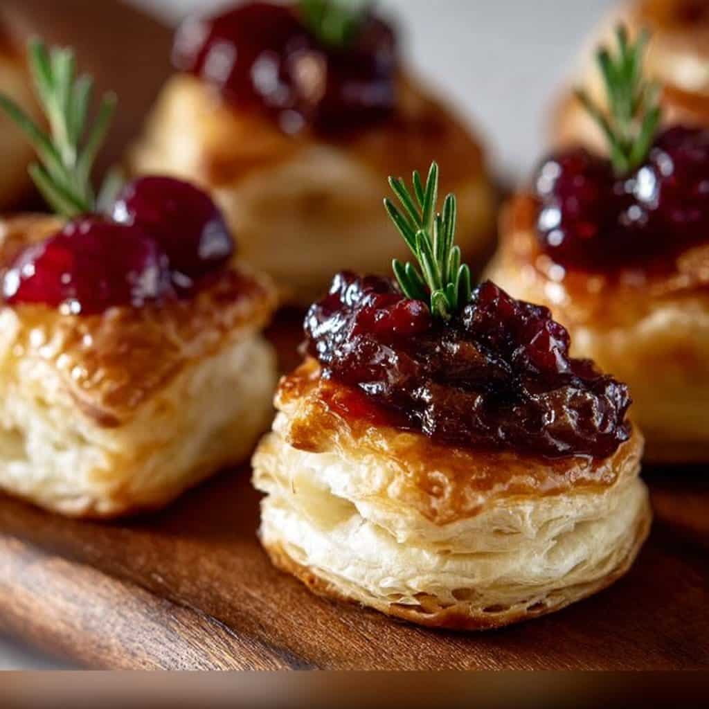 Cranberry Brie Puff Pastry Bites 6 Cranberry Brie Puff Pastry Bites