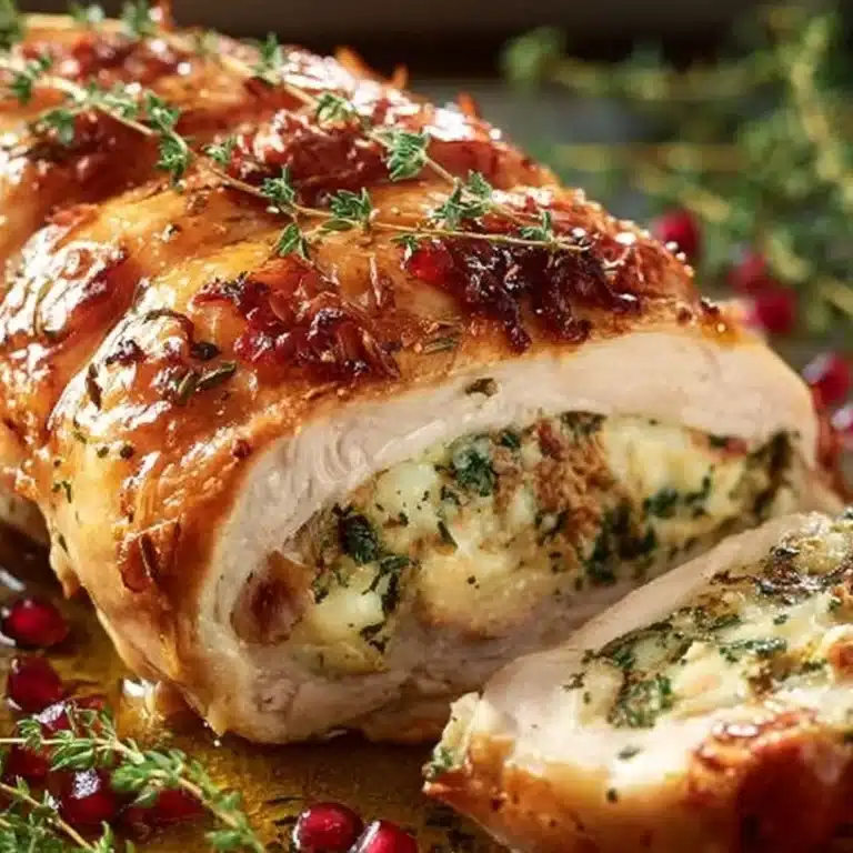 Stuffed Turkey Breast 8 Delicious stuffed turkey breast ready for a festive meal