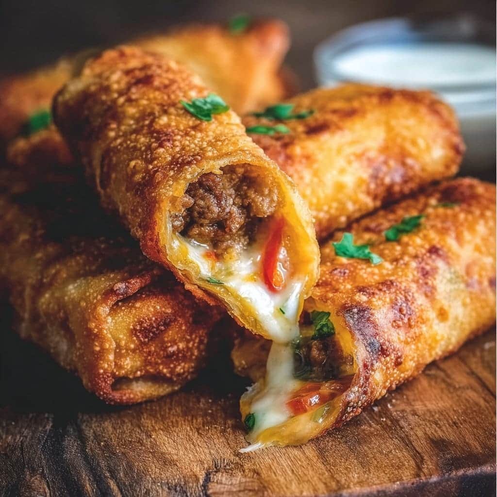 Cheesy Nacho Egg Rolls 6 Cheesy Nacho Egg Rolls