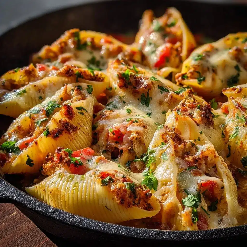 Creamy Cajun Chicken Stuffed Shells Recipe You'll Crave 4 Creamy Cajun chicken stuffed shells topped with cheese and herbs