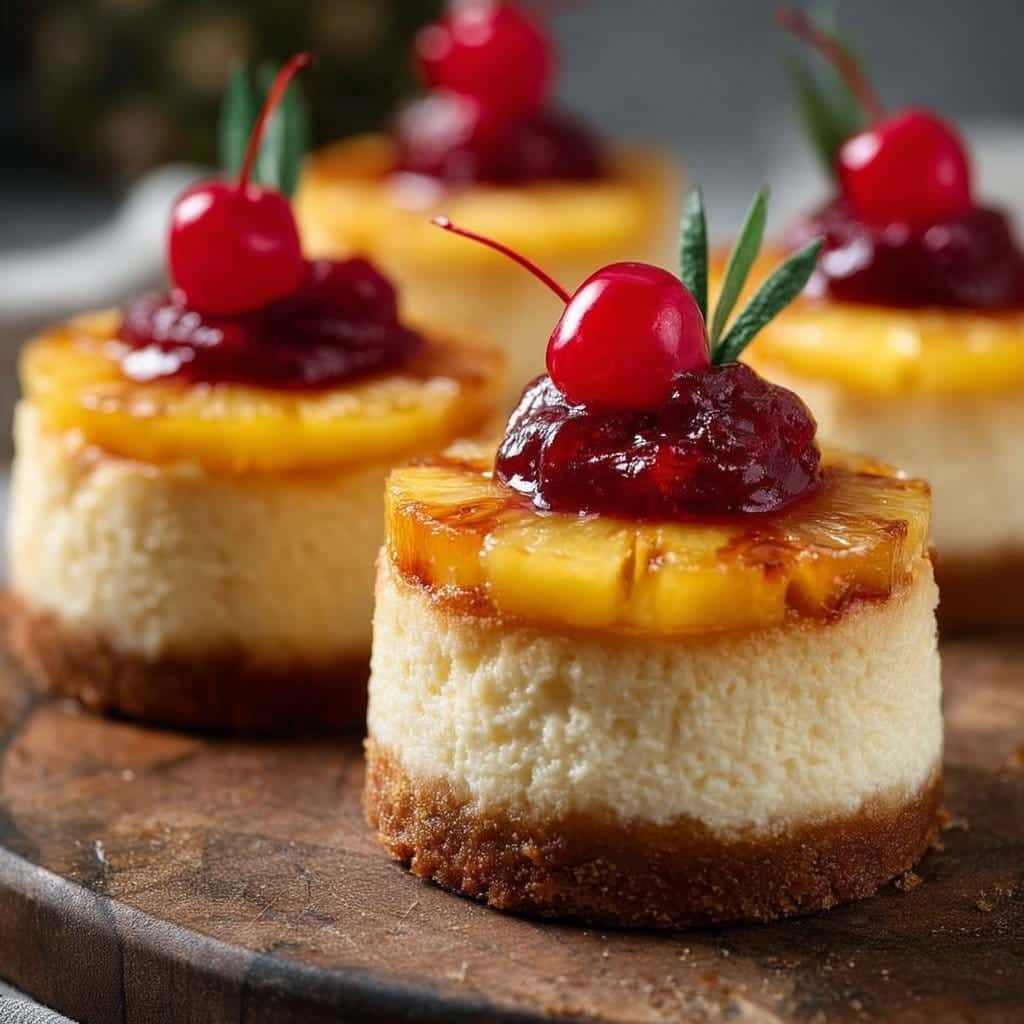 Mini Pineapple Upside-Down Cheesecakes 6